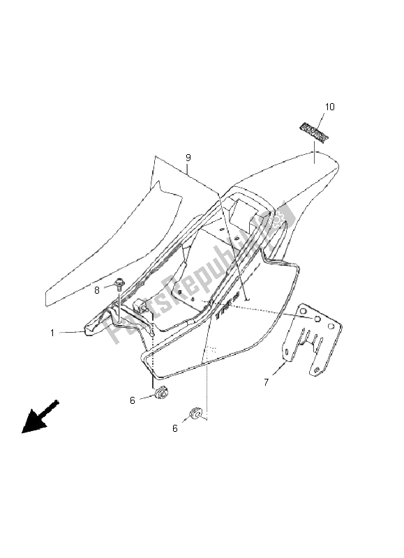 Tutte le parti per il Coperchio Laterale del Yamaha TT R 90 2005