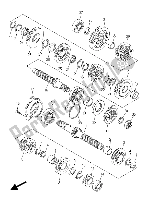 Todas las partes para Transmisión de Yamaha XJ6N 600 2015