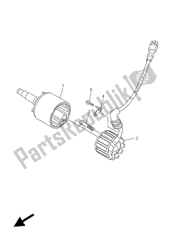 All parts for the Generator of the Yamaha FZ8 SA 800 2014