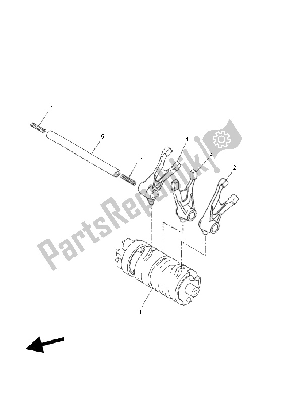 Tutte le parti per il Camma Cambio E Forcella del Yamaha WR 125X 2011