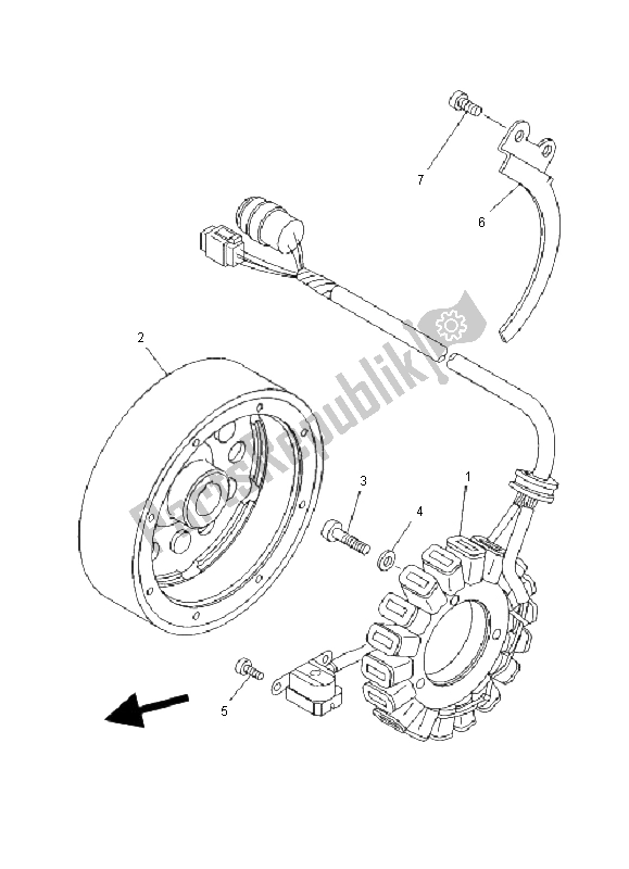 Wszystkie części do Generator Yamaha YFM 400 FW Kodiak Manual 2001