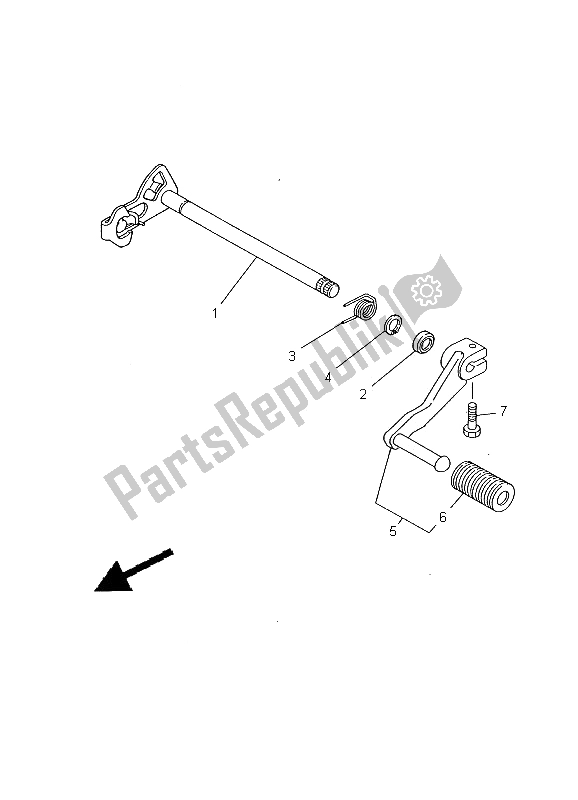 Tutte le parti per il Shifter del Yamaha TDR 125 2000