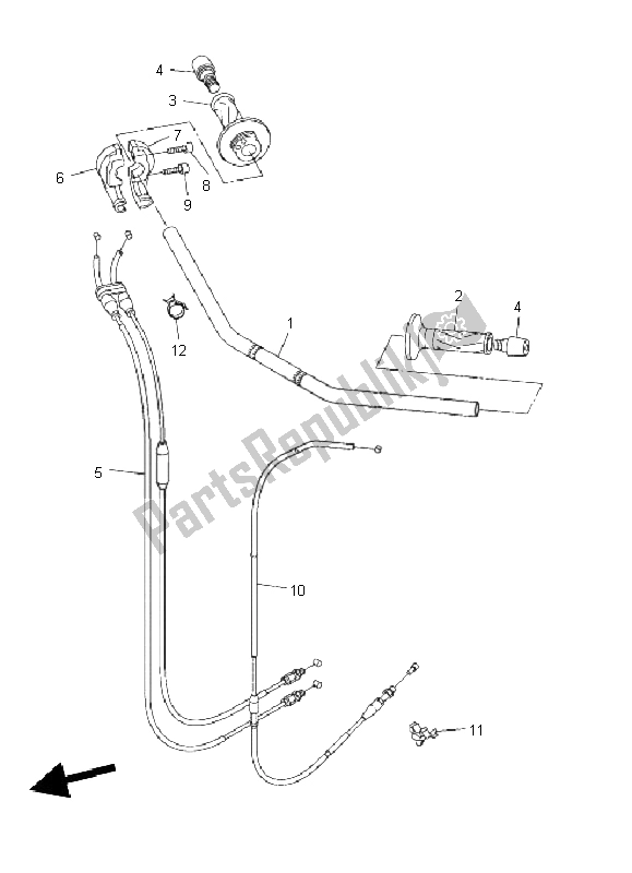 Wszystkie części do Uchwyt Kierownicy I Kabel Yamaha FZ1 SA Fazer 1000 2011