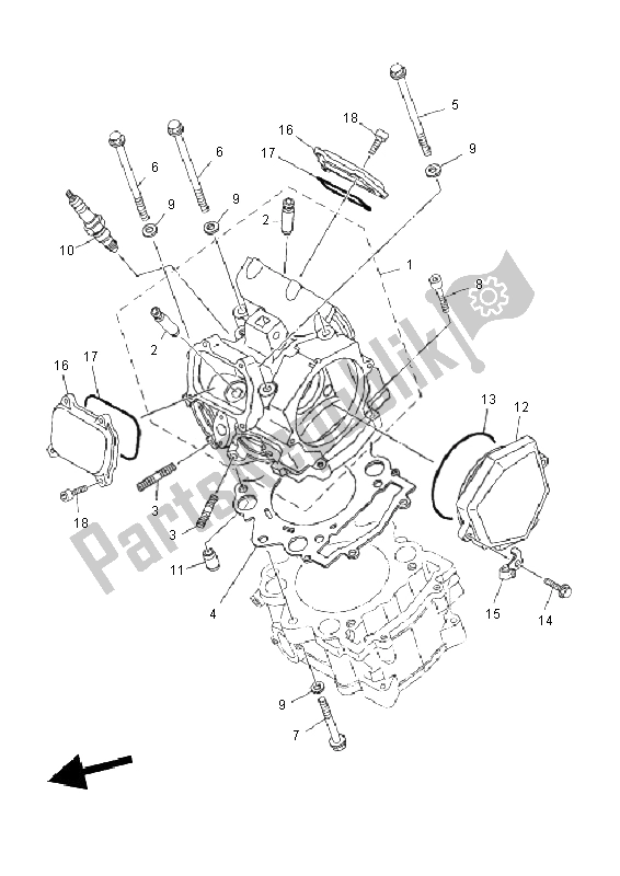 Wszystkie części do G? Owica Cylindra Yamaha XT 660 ZA Tenere SE 2011