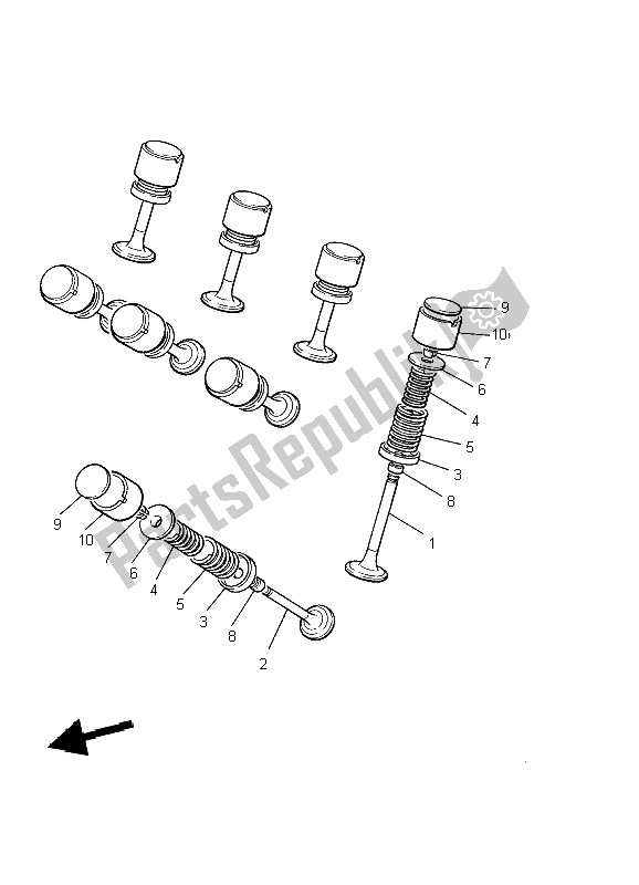 Toutes les pièces pour le Soupape du Yamaha XJ 600S Diversion 2002