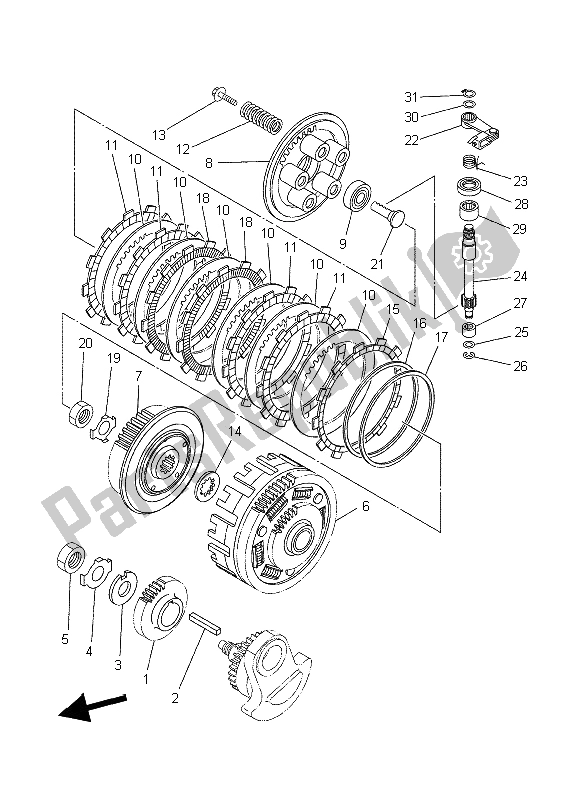 Wszystkie części do Sprz? G? O Yamaha XT 660X 2006