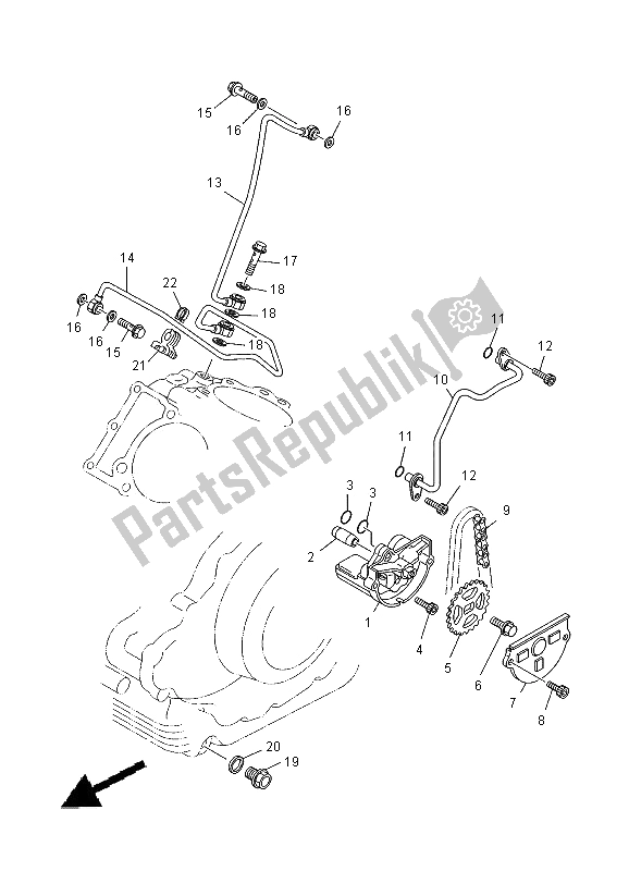 Todas las partes para Bomba De Aceite de Yamaha XVS 1100 Dragstar 2000