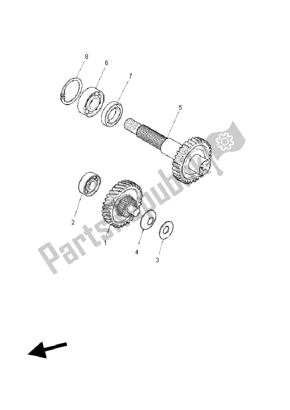 All parts for the Transmission of the Yamaha EW 50N Slider 2010