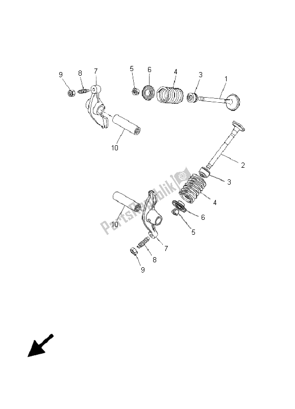 Tutte le parti per il Valvola del Yamaha TT R 90 M 2000