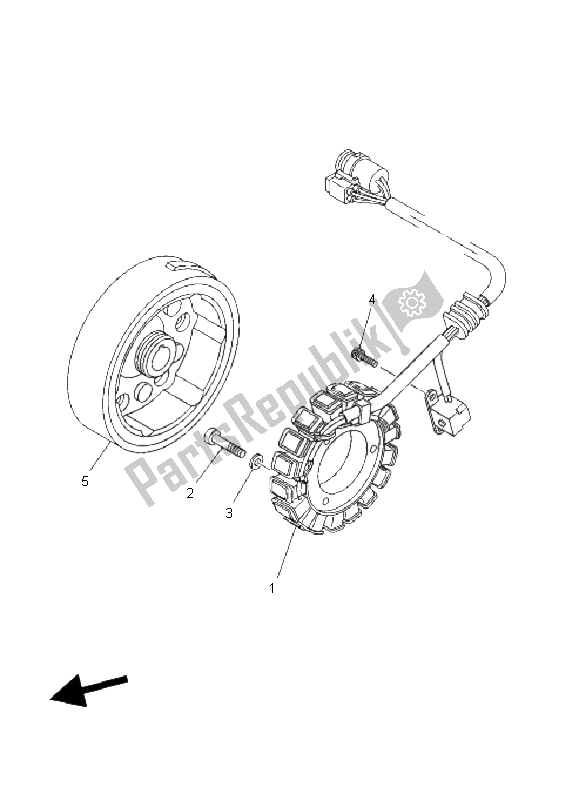 All parts for the Generator of the Yamaha YFM 350 FA Bruin 2X4 2004