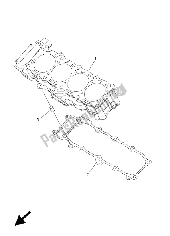 Alle onderdelen voor de Cilinder van de Yamaha FZ1 NA Fazer 1000 2011