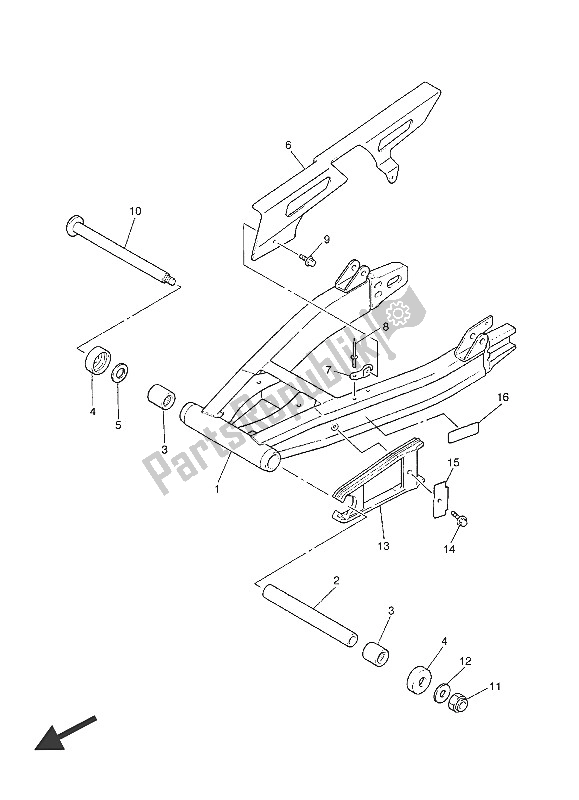 Todas las partes para Brazo Trasero Y Suspensión de Yamaha XJR 1300C 2016