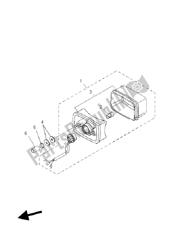 Todas las partes para Luz De La Cola de Yamaha YFM 660F Grizzly 2003