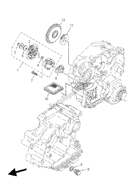 Tutte le parti per il Pompa Dell'olio del Yamaha TT R 125E SW LW 2010