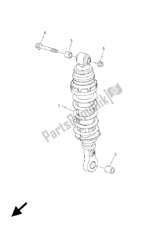 Tutte le parti per il Sospensione Posteriore del Yamaha FZ1 N Fazer 1000 2011