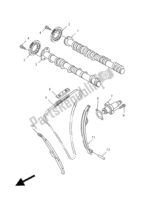 Toutes les pièces pour le Arbre à Cames Et Chaîne du Yamaha YZF R1 1000 2000