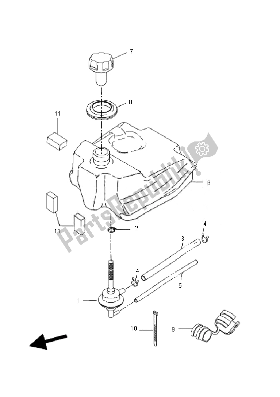 Todas las partes para Depósito De Combustible de Yamaha CW 50 BWS 2010