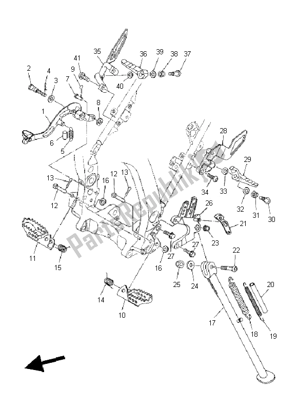 Todas las partes para Soporte Y Reposapiés de Yamaha WR 250R 2011