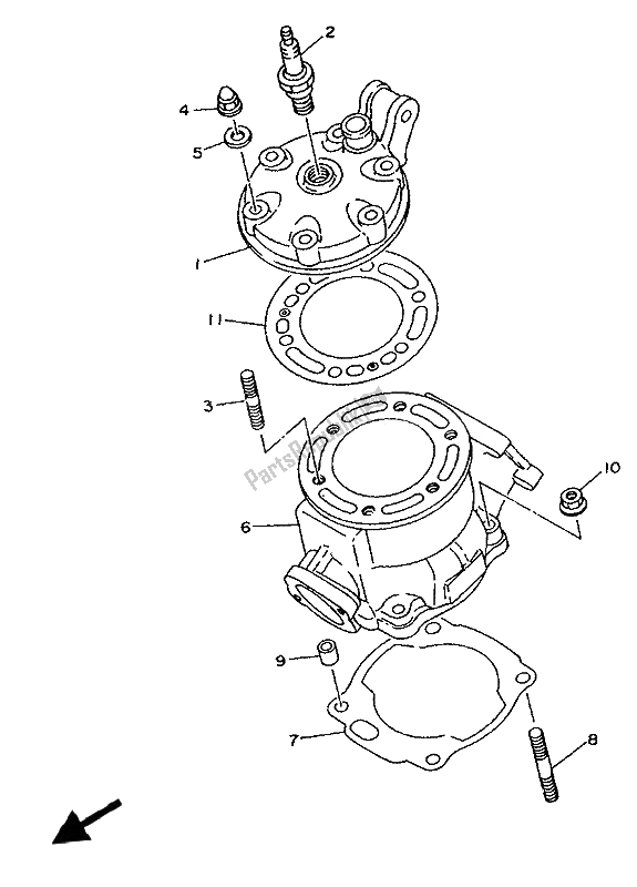 Tutte le parti per il Cilindro del Yamaha TY 250Z 1993