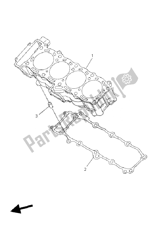 All parts for the Cylinder of the Yamaha FZ1 NA Fazer 1000 2010