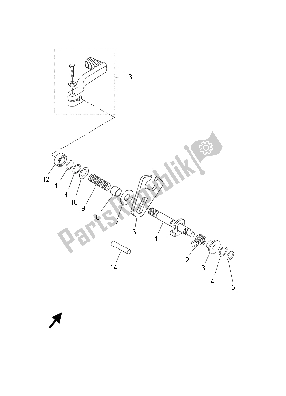 Tutte le parti per il Albero Del Cambio del Yamaha DT 50R SM 2005