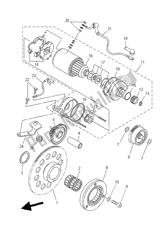 Todas las partes para Embrague De Arranque de Yamaha XT 660X 2009