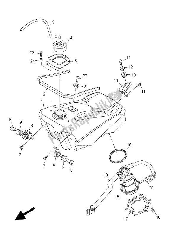 Todas las partes para Depósito De Combustible de Yamaha YZ 250 FX 2015