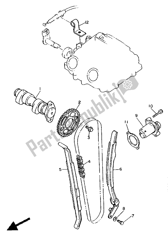 Wszystkie części do Wa? Ek Rozrz? Du I ? A? Cuch Yamaha SRX 600 1986