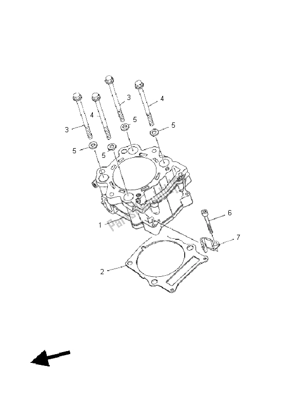 Tutte le parti per il Cilindro del Yamaha XT 660X 2011