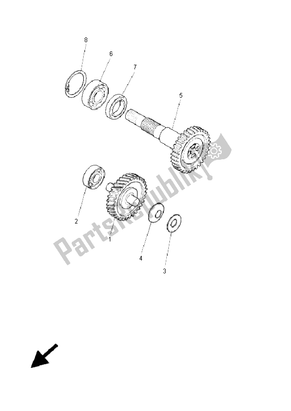 All parts for the Transmission of the Yamaha YQ 50L Aerox Replica 2005