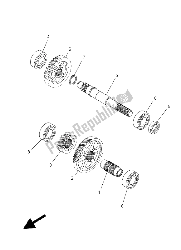 Wszystkie części do Przenoszenie Yamaha XP 500A 2014