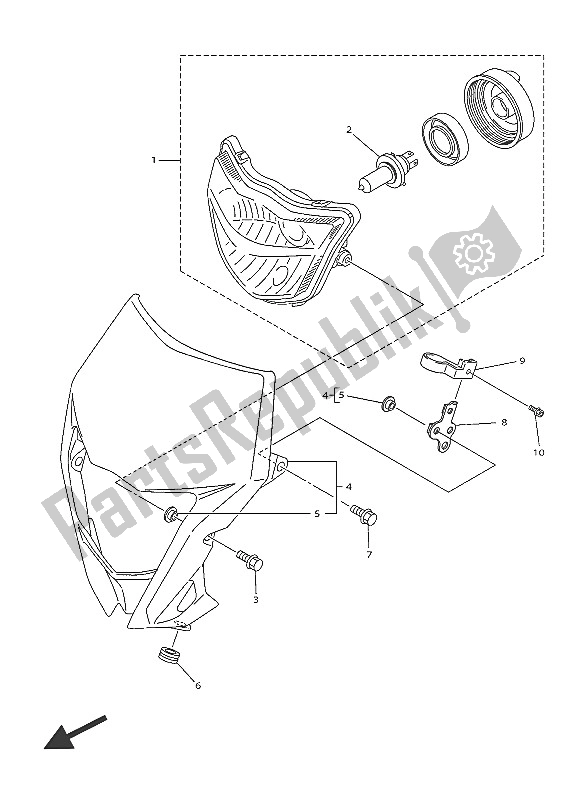 Tutte le parti per il Faro del Yamaha WR 450F 2016