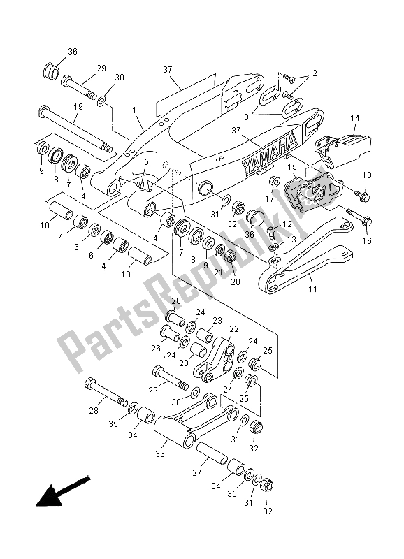 Todas las partes para Brazo Trasero de Yamaha YZ 250 2000