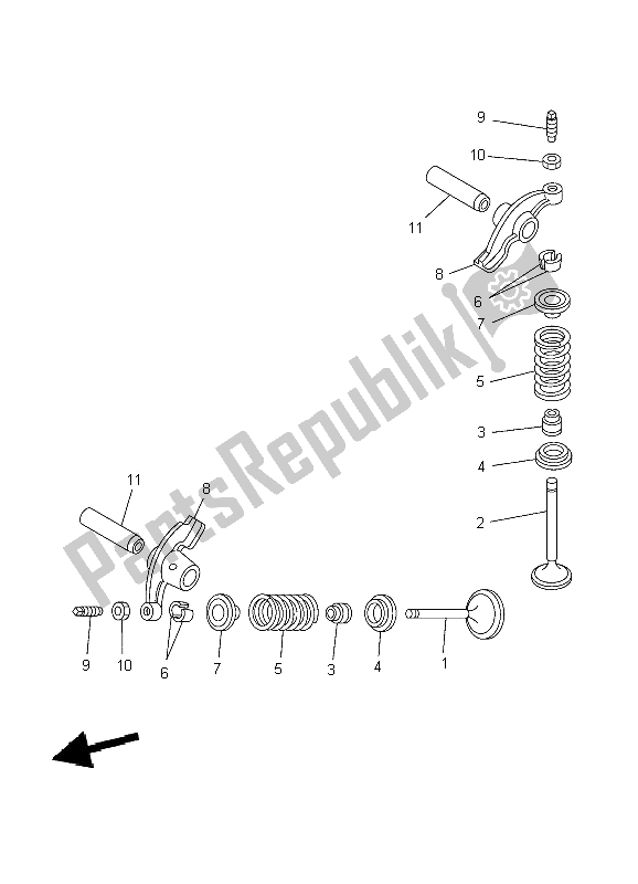 Wszystkie części do Zawór Yamaha TT R 125E SW LW 2009