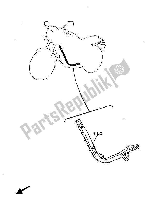 All parts for the Chassis (frame) of the Yamaha SRX 600 1987