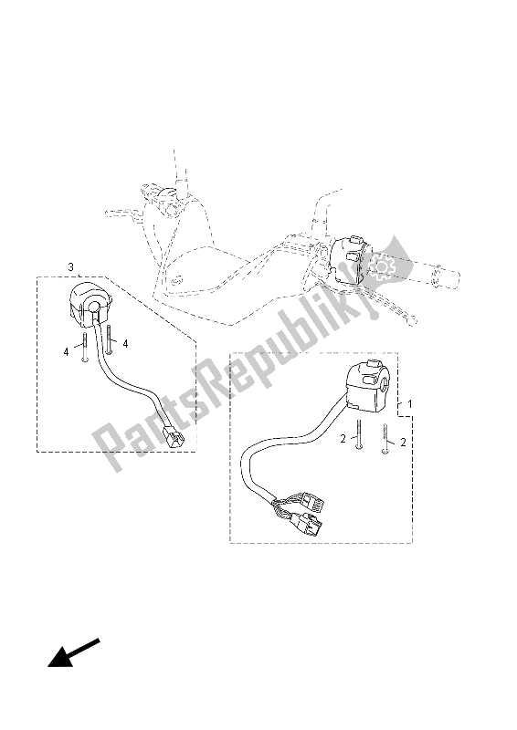 Tutte le parti per il Impugnatura Interruttore E Leva del Yamaha YP 250R X MAX 2012