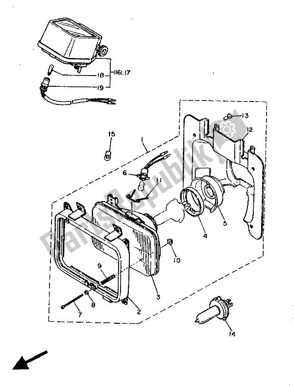 Todas las partes para Alternativo (faro) de Yamaha XT 600 1986