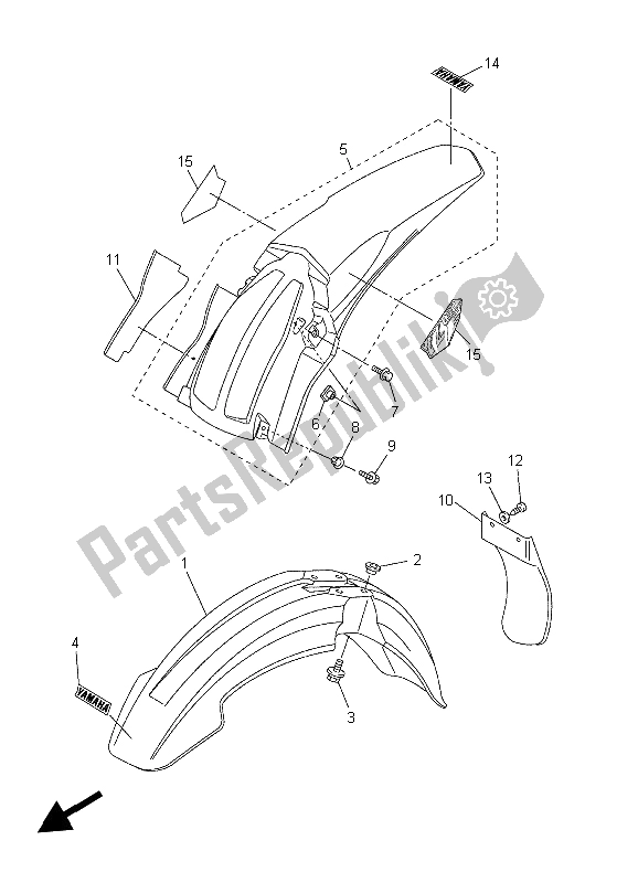 Todas las partes para Defensa de Yamaha YZ 250F 2003