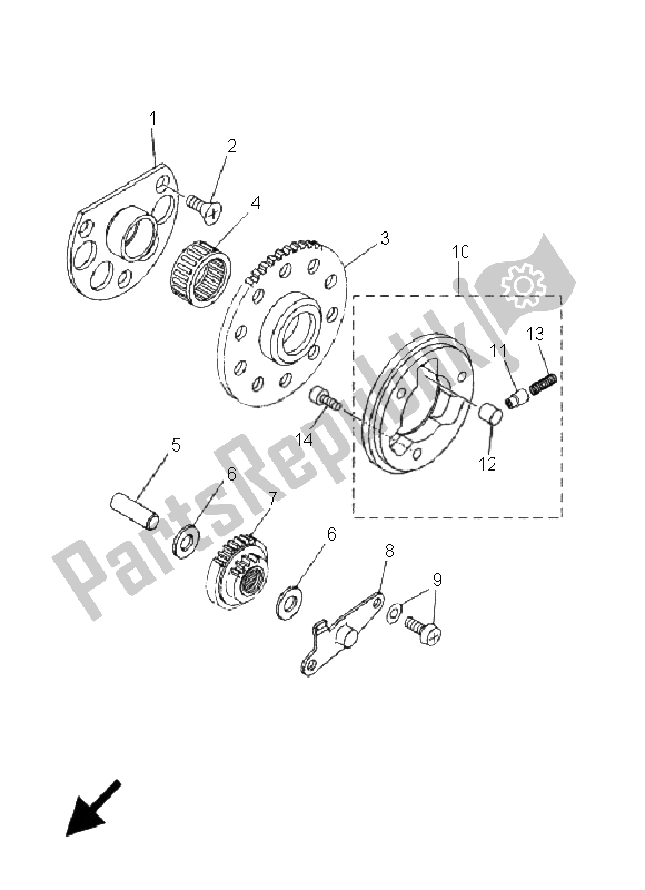 All parts for the Starter of the Yamaha DT 125 RE 2005