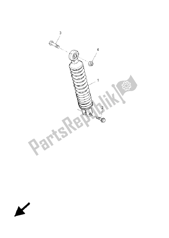 Todas las partes para Suspensión Trasera de Yamaha YQ 50 Aerox 2009