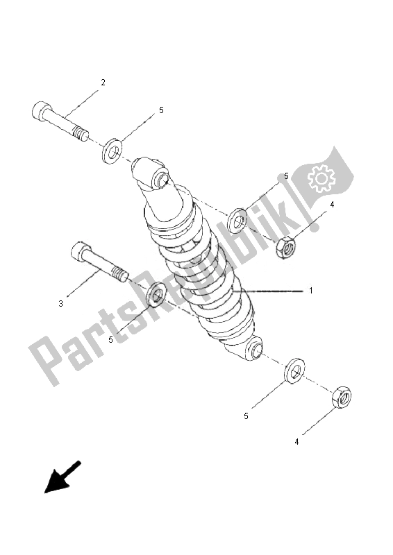 Wszystkie części do Tylne Rami? I Zawieszenie Yamaha DT 50R SM 2007