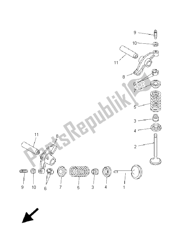 Tutte le parti per il Valvola del Yamaha TT R 125 SW LW 2001