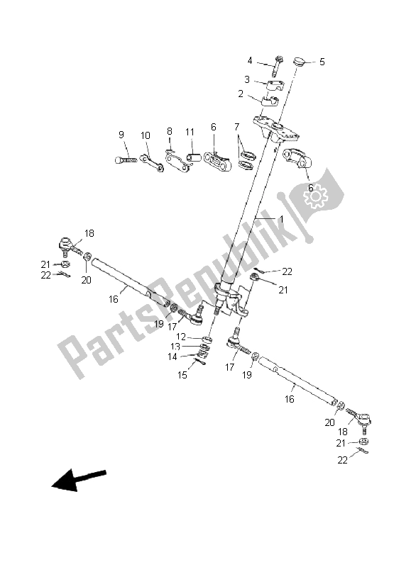 Todas las partes para Direccion de Yamaha YFM 400 FP BIG Bear PRO 2004