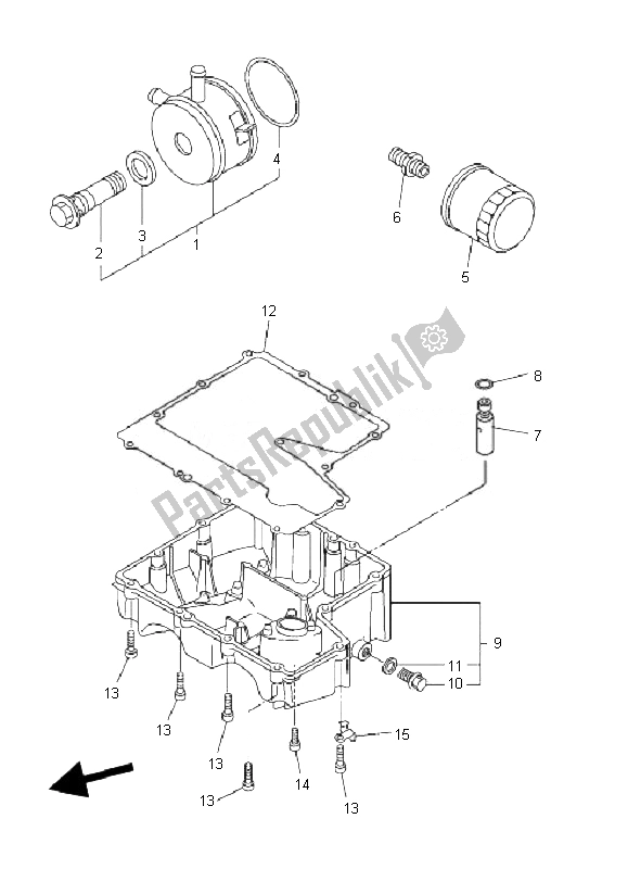 All parts for the Oil Cleaner of the Yamaha FZ6 S Fazer 600 2007