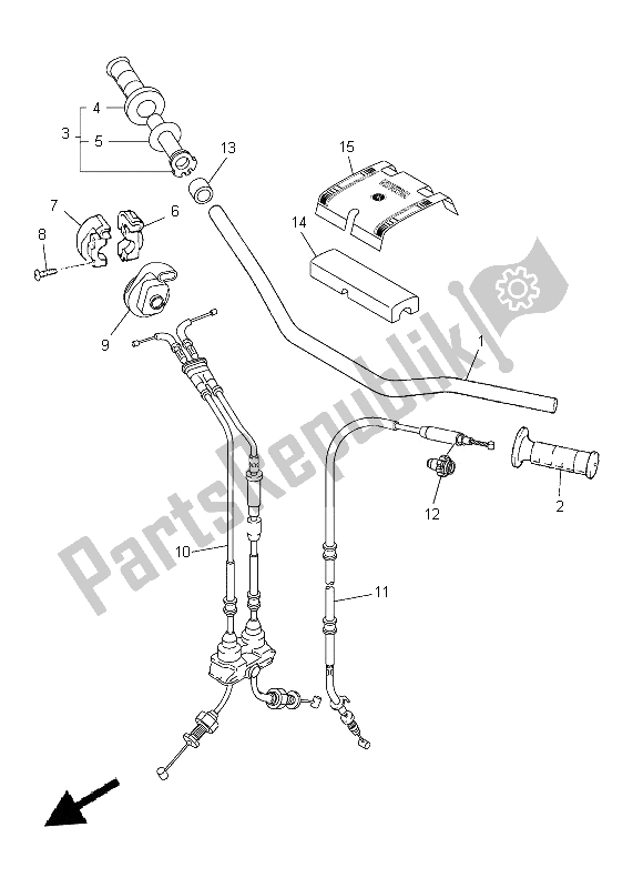 Tutte le parti per il Maniglia E Cavo Dello Sterzo del Yamaha YZ 250F 2014