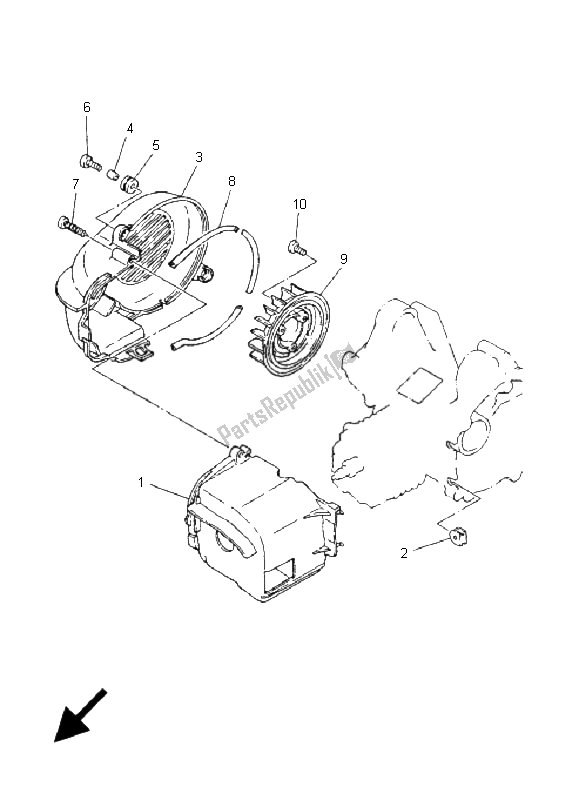 Todas las partes para Cubierta De Aire Y Ventilador de Yamaha CS 50R AC JOG 2008