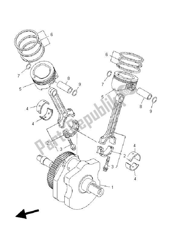 Wszystkie części do Wa? Korbowy I T? Ok Yamaha MT 01 1670 2008