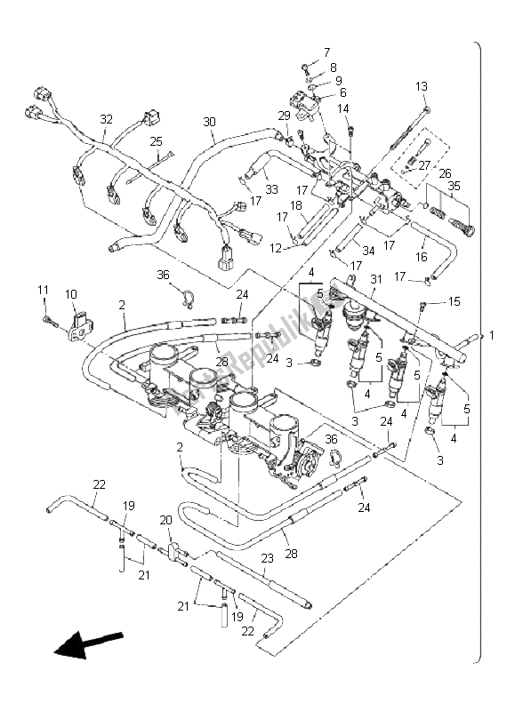 Todas las partes para Ingesta 2 de Yamaha FZ6 Nahg 600 2009