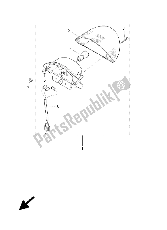 All parts for the Taillight of the Yamaha YQ 50 Aerox 2009