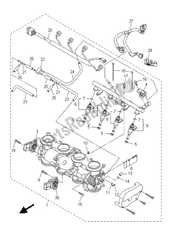 Tutte le parti per il Immissione 2 del Yamaha YZF R6 600 2013